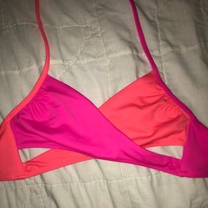 Adorable pink cross bikini top!